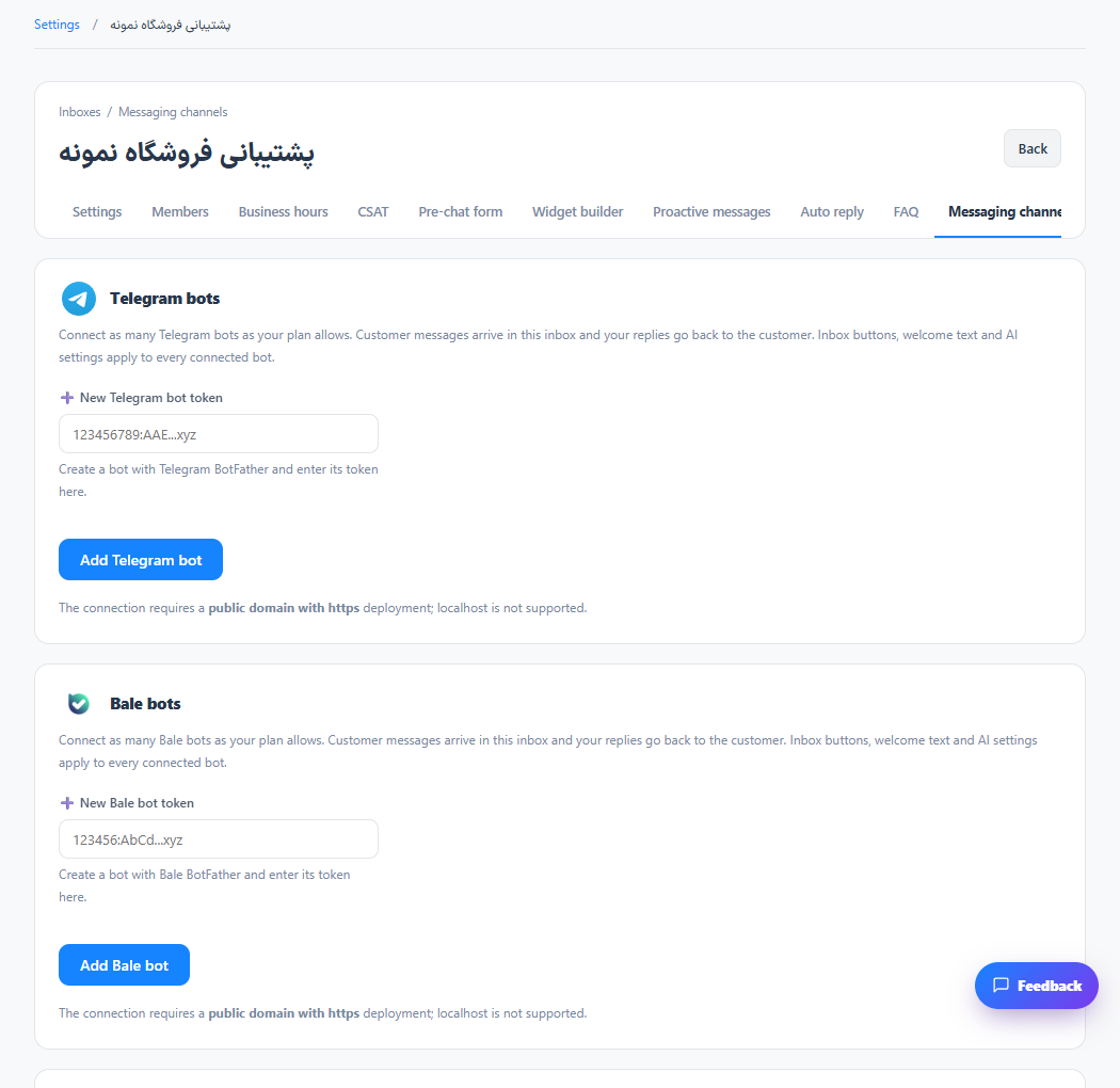 Connect a Telegram bot