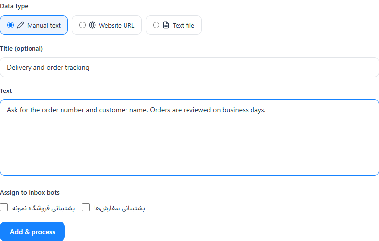 Add and review AI knowledge sources
